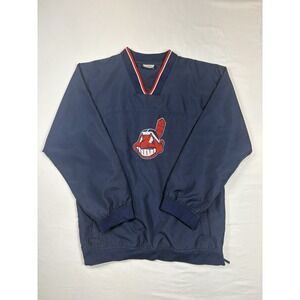 Vintage Cleveland Indians Jacket Ladies XL 16-18 Windbreaker Chief Wahoo 90s